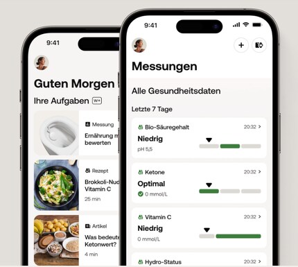 In der App findest du die gesammelten Daten und Auswertungen.