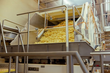 La montagna di patatine deve essere della dimensione ottimale.