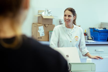 Bettina Hasler sviluppa i nuovi prodotti.