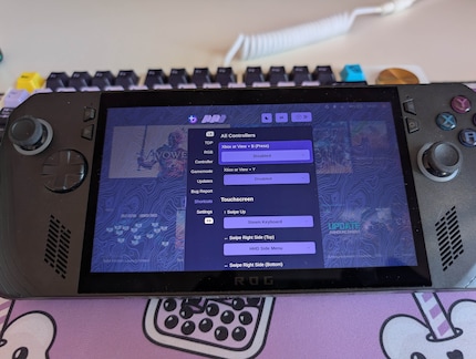Bazzite wordt geleverd met HHD, een vooraf geïnstalleerd programma voor extra instellingen van de betreffende handheld.