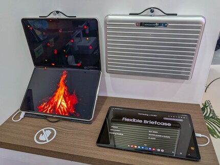 Das Koffer-Display ist immer dabei.