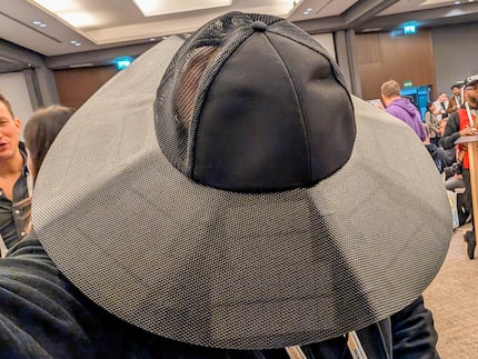 Le celle solari sono chiaramente visibili nella tesa del cappello.