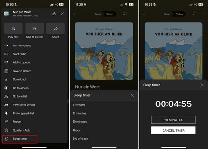 Imposta per quanto tempo vuoi avere la musica in sottofondo, in modo da poter dormire in pace.