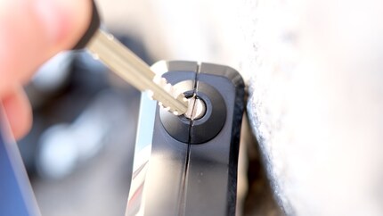 Le cylindre de serrure est bien protégé de la saleté.