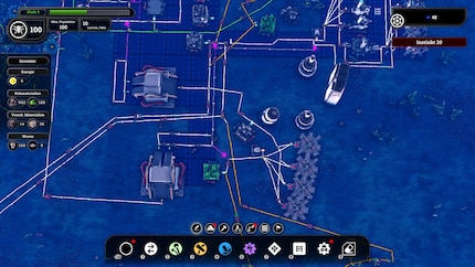 After a few hours, my colony is still small, but it already looks complicated.