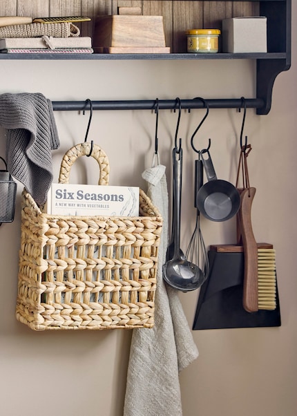 Cookbooks, ladles, a dustpan and brush – there’s room for everything.