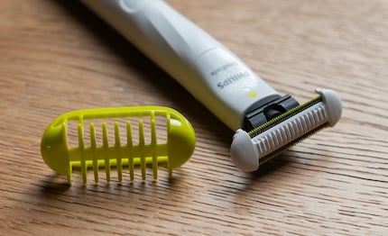 The blades are well protected at the front and not sharp at all.