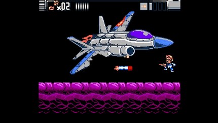 De nombreux éléments, comme ici l’avion de chasse de « Top Gun », sont des références à des jeux testés par le Nerd.