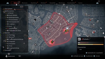 Typische open-wereld checklist kaart.