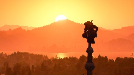 Yasuke kan meestal niet zulke hoge punten op de kaart beklimmen.