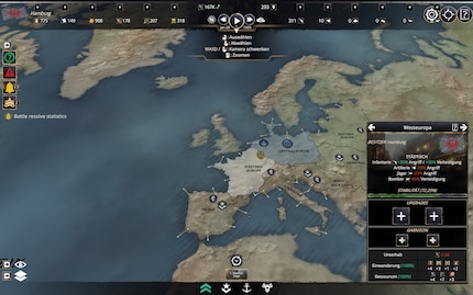 Dans les territoires conquis, je peux développer des améliorations et stationner des garnisons. C’est tout.