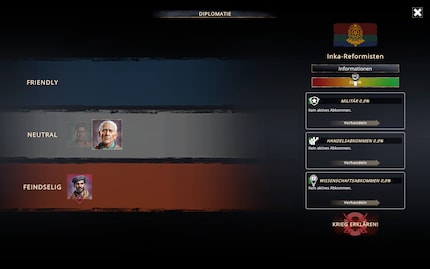 Vous pouvez conclure des accords militaires, commerciaux et scientifiques avec vos adversaires dans la fenêtre diplomatique.