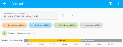 Ik heb zogenaamde detectors gedefinieerd: ze identificeren statussen, bijvoorbeeld of ik aan het surfen ben op de computer of aan het gamen ben. Hierdoor kan ik bijvoorbeeld bedrijfsurentellers maken.