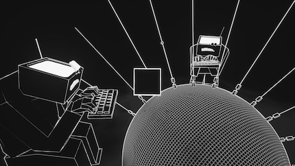 Here, I steer a cube through the bureaucratic, totalitarian world.