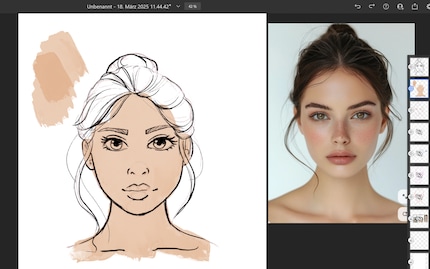 Pour le coloriage, un pinceau moins opaque est utile. Cela permet de faire rapidement des ombres.