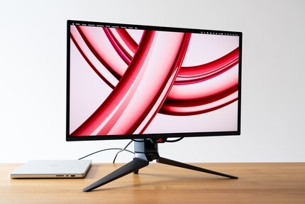 The Asus PG27UCDM feels a bit more premium, but you have to like the design.