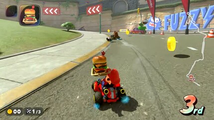 Der Burger schmeckt gut und sorgt für einen Kleiderwechsel.