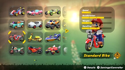 So sieht die Fahrzeugauswahl aus.