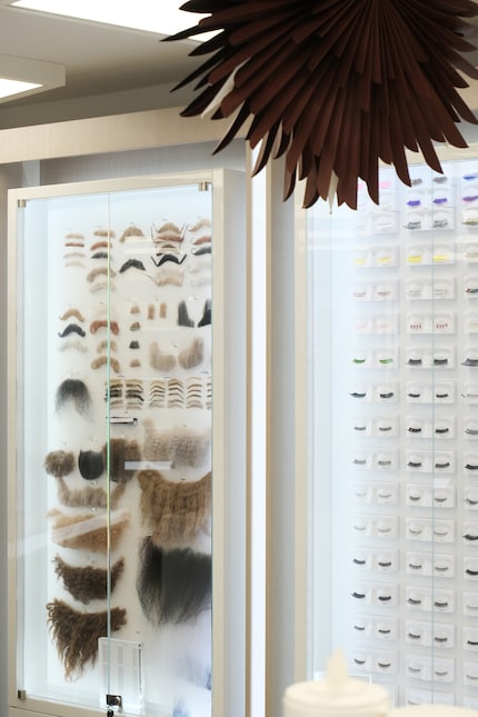 Incredible! In addition to all kinds of eyelashes, there are also hand-knotted beards, moustaches and eyebrows made from real hair.