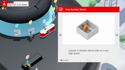 During Nintendo’s Switch 2 Welcome Tour – a paid tech demo for the console – the functionality of the new controller rumble motors was explained interactively.