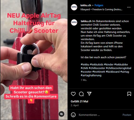 How can the scooter be tracked inconspicuously? Someone has already thought about it here.