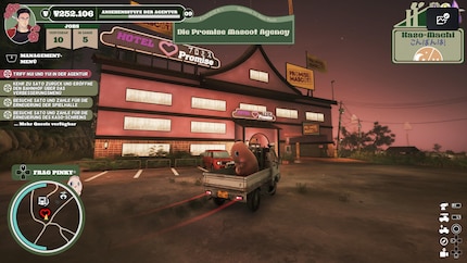 Mein Hauptquartier im Spiel: die Promise Mascot Agency.