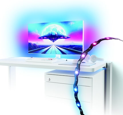 The light strip has an unusual shape.