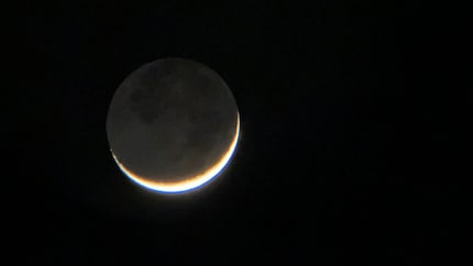 Find the moon with the iPhone camera and don't touch anything: This snapshot on the StarSense Explorer LT 70 AZ was a game of patience.