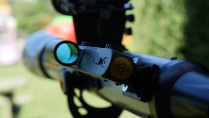 The viewfinder telescope is useful for finding the first objects.