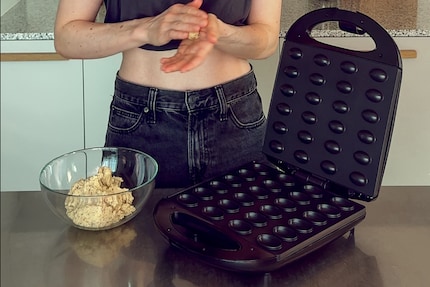 Formo le palline di pasta per la prima prova.