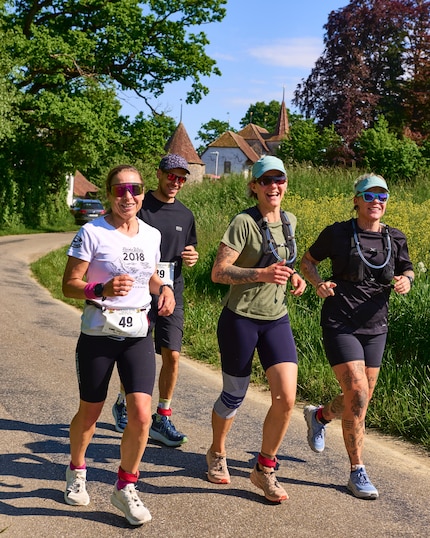 Samara, Anja, Max and I formed a four-person running group.