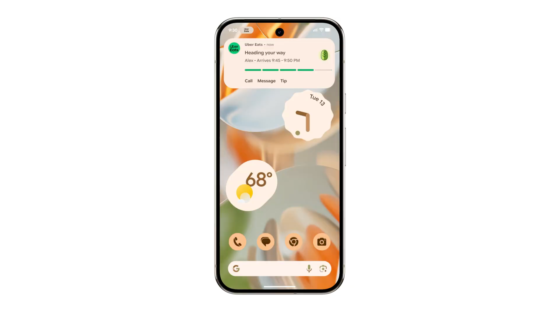 The real-time updates can also be seen on the lock screen.