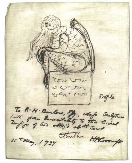 This is how the creator of the Cthulhu mythos imagined his most famous monster.