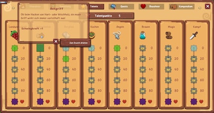 Mijn skill tree. Wat moet ik doen om mijn vaardigheden te verbeteren? Ik heb geen idee, maar ik boek vooruitgang.