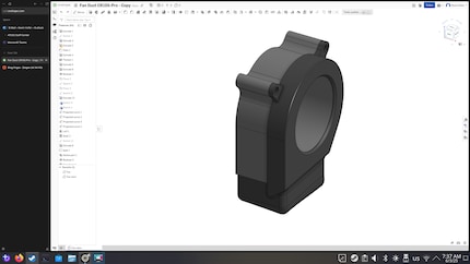 Onshape instead of Fusion: CAD runs in the browser, but will eventually be replaced by Blender.