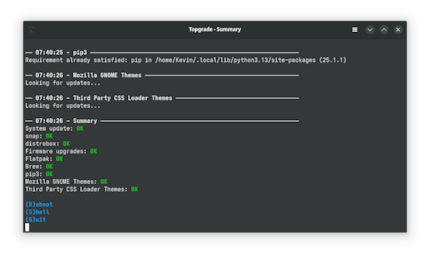 So many choices: I can carry out updates when it suits me, not when the operating system forces me to.