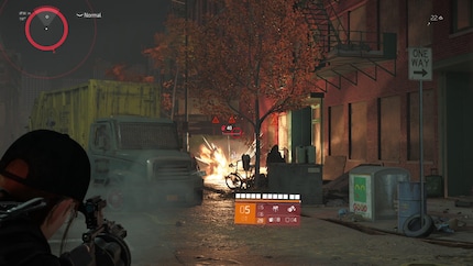 Correct use of a grenade launcher: at a distance.