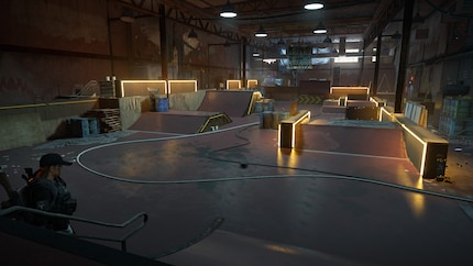 What it looks like in a skate park. Despite the collapse of civilisation, the RGB lighting works. As it should be.