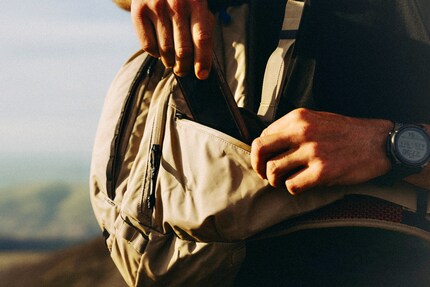 Waterproof zips protect your valuables in the outer pockets.