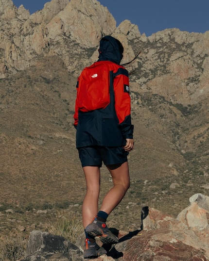 The backpack jacket from the collaboration between The North Face and Undercover.