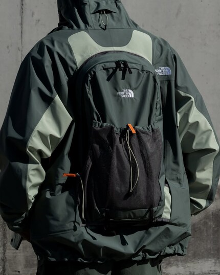 The dark version of the Hardshell Backpack Jacket.