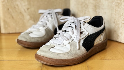 Meine (offensichtlich nicht neuen) Puma Palermos vor …