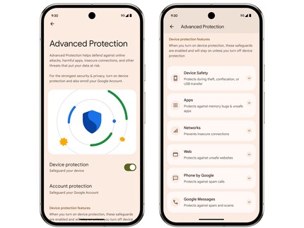 The advanced security programme activates several protective functions with a switch.