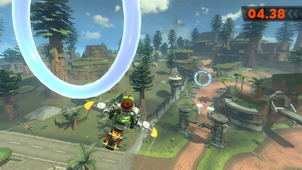 The missions offer few surprises. Here I have to fly through all the rings in a few seconds