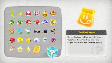 There are also new items - such as the «Turbo Snack», which I use to unlock new outfits, or the hammer, which I use to smash other drivers.