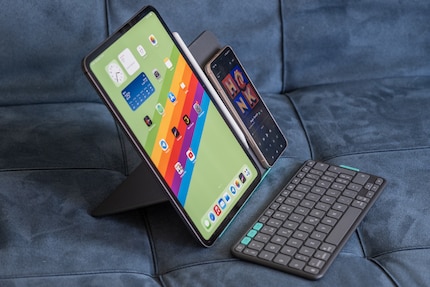 Die Logitech Flip Folio ist flexibel und sogar im Hochformat nutzbar.