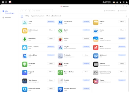 Queste sono tutte le applicazioni disponibili nell'App Center a giugno 2025. Tuttavia, grazie a Docker, è comunque possibile caricarci qualsiasi cosa.