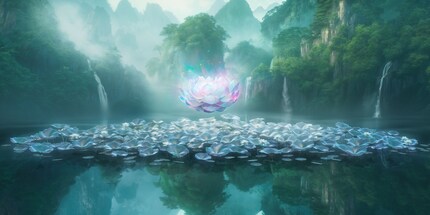 Le lotus pousse dans une eau boueuse, mais reste d'une pureté immaculée - un symbole fort de pureté du cœur et de l'esprit au milieu d'un monde corrompu ou sale. C'est pourquoi il est considéré en Chine comme un symbole d'intégrité morale et de vertu.