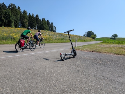 Ho superato questi ciclisti poco prima sulla salita.