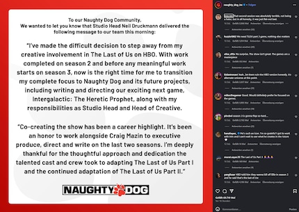 Naughty Dog auf Instagram